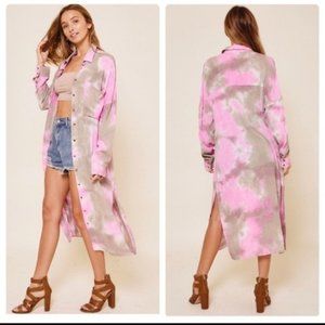 TIE-DYE TOP/ KIMONO/ DRESS- ALL IN ONE-NEW